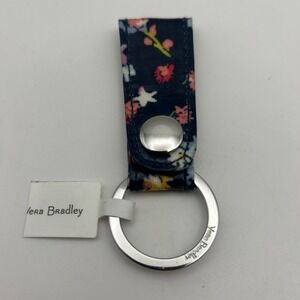 Vera Bradley Loop Keychain Scattered Wildflowers Floral NWT